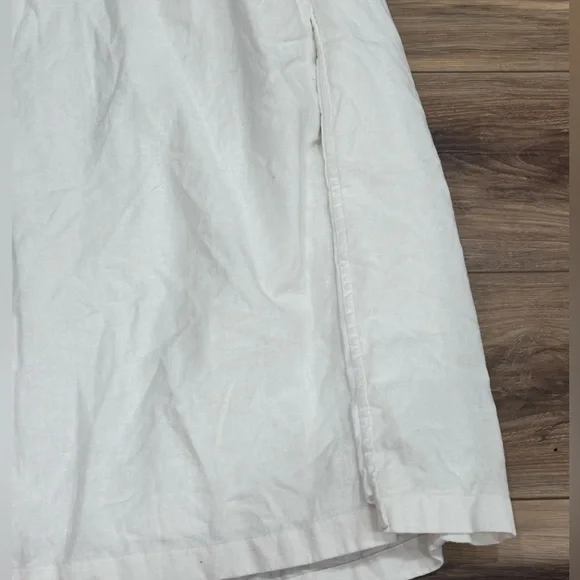 Abercrombie & Fitch Off White Ivory Linen Pull on Maxi Skirt with Slit XS - Picture 5 of 10